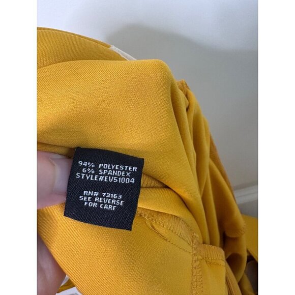 Mod X Women's Sunflower Yellow Crepe Texture Sleeveless Wide Leg Jumpsuit Size X - Picture 9 of 11